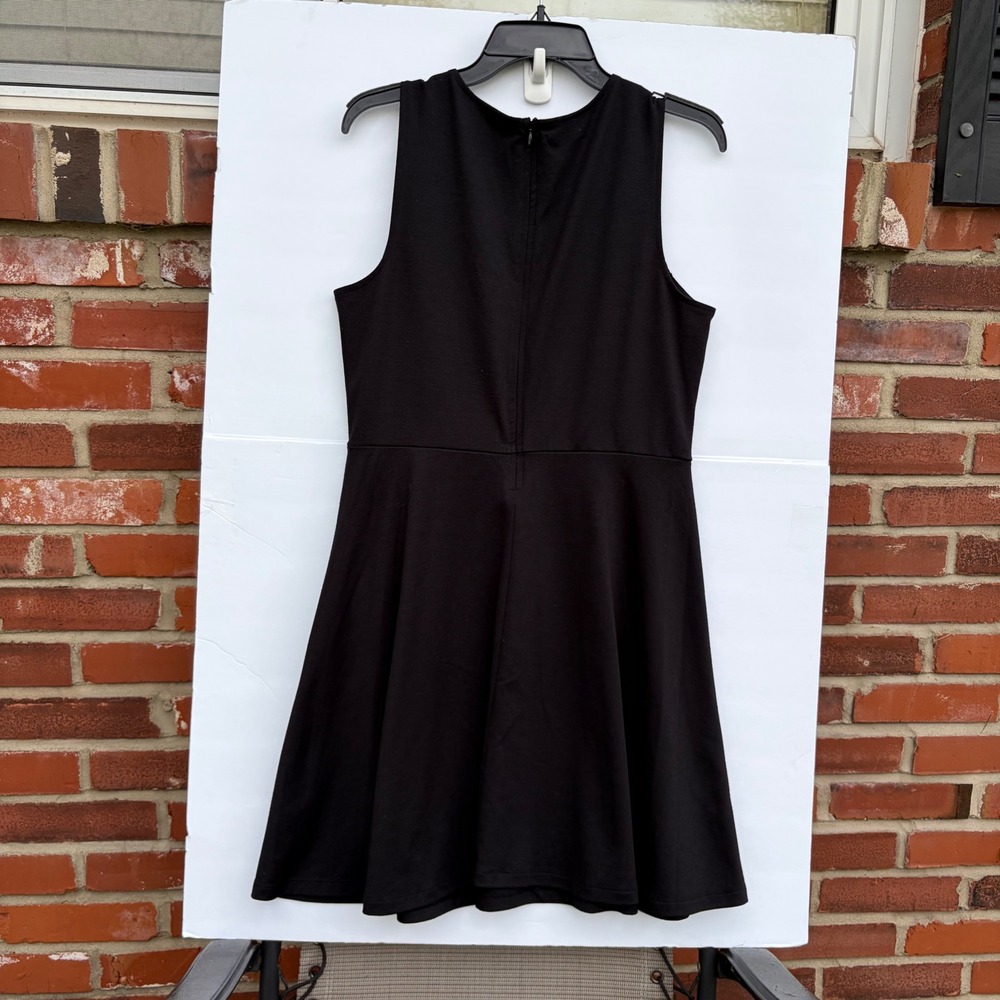 Maurices Black Fit and Flare Dress Mesh Embroidered Yoke Sleeveless Womens Large - Picture 5 of 5